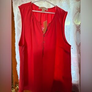 Michael Kors Vibrant Red Tank Top
